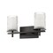 Z-Lite Grayson Vanity, 2-Light, 16 In.W x 5.75 In.L x 8.5 In.H, Matte Black/Clear + Etched Opal 1949-2V-MB - alternate 2